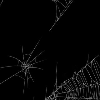 two spider webs on a black background with white lines in the bottom right corner Halloween Spider Webs Spider Background Aesthetic, Iphone Black Spider Web, Old Spider Web,