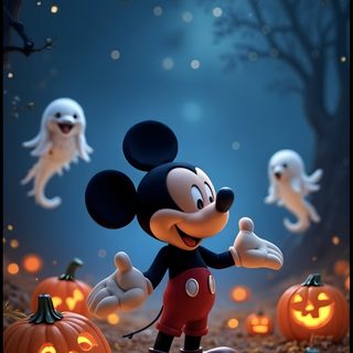 the mickey mouse is surrounded by pumpkins Disney Halloween Background Halloween Backgrounds, Business Branding Inspiration, Mickey Mouse, dark slate gray