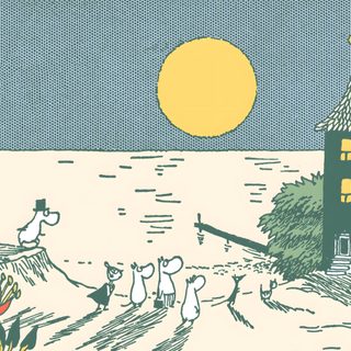 an image of cats walking in front of a house at night with the sun behind them Moomin Halloween Moomin Desktop 4k, Moomin Ipad, Desktop 1080, Cute Pc Hd, Calming Laptop, silver