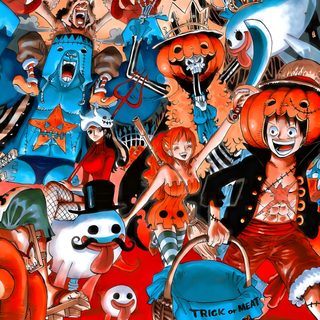 an image of a group of people in halloween costumes One Piece Halloween 4k One Piece Luffy Halloween, Color, One Piece Color Spread 4k, One Piece, sienna