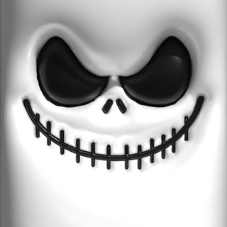 a white square with black eyes and an evil face Halloween Puffy Jack 4k, 3d Horror, Cool Jack, Jack Background, 3d Ghostface, Haunted 3d, gainsboro