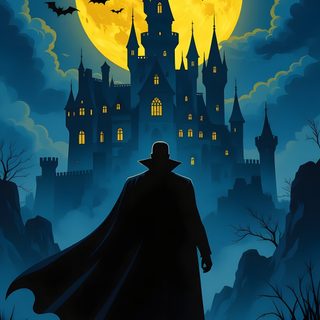 a man with a hat and cape standing in front of a castle on a full moon night Dracula Halloween Dracula Images, Count Dracula, Dracula Images Hd, Dracula Hd, dark slate gray