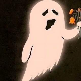 a ghost holding a bouquet of flowers in it's hand Halloween Matching Matching Fall For Couples, Halloween Bff, Bff For 2 Phones Halloween, black
