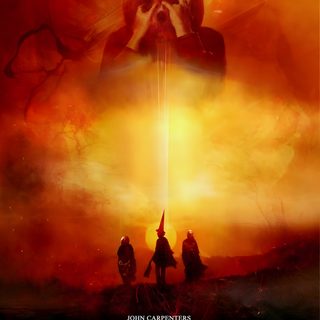 the poster for season of the witch, which features two people on horseback in front of an orange and red sky Halloween 3 Season Of The Witch Halloween 3 Season Of The Witch Tattoo, Halloween Iii Season Of The Witch Movie Poster, Halloween 3 Season Of The Witch Art, dark red