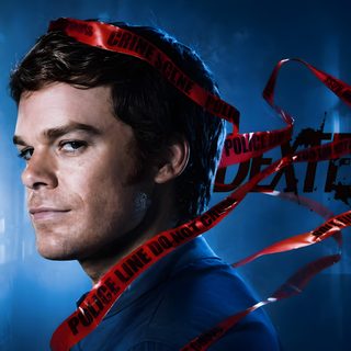 a man with tape wrapped around his head and the words dexter taped to his face Dexter Halloween Dexter Pfps, Dexter Banner, Dexter Blood Slide, Dexter, Dexter Poster, midnight blue