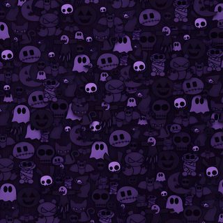 a purple background with lots of skulls on it Halloween Jumble -faded Purple Dark Purple Aesthetic Iphone, Purple Monster Background, Ghost Purple Color, black