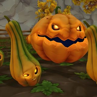 an animated pumpkin with two jack - o'- lanterns in the middle of it Star Stable Halloween 1920x1080 Pumpkin Carving, Star Stable, Carving, Stars, dark olive green