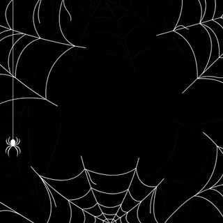 a spider sits on its web in front of a black background with white swirls Halloween Spider Webs Spooky Background Spider Web, Black Background Spider Image, Spider Desktop,