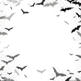 black and white bats flying in the sky with transparent background for halloween or halloween party Halloween Cute Bats Silhouette Halloween Pin Up, Halloween Graphics, Photography Illustration, white smoke