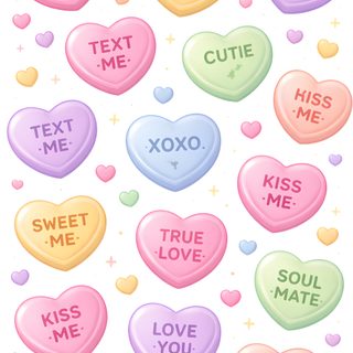 candy hearts with the words love you and text me written on them in different colors Halloween Conversation Hearts Conversation Heart, Converse With Heart, Candy Heart, white