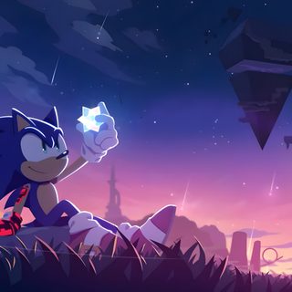 sonic the hedgehog holding up a star in front of a purple and blue sky Halloween Sonic Cool For Laptop, Animated For Pc, Live For Pc, Happy Tree, Sonic Videos, dark slate blue