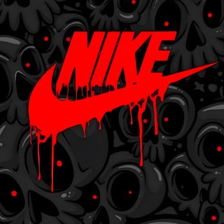 the nike logo is painted on top of skulls in black, red and white colors Nike Halloween Iphone Emo Photos, Black Nike, Nike Backgrounds, Nike Logo, Jordan Logo,
