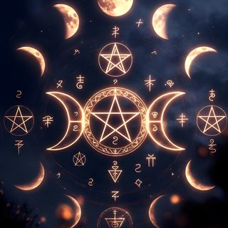 an image of the moon with all its phases in front of it and stars around them Pagan Halloween Wiccan Images Free, Mystical Moon Aesthetic, Phone Witchy, Witchy Ipad, black