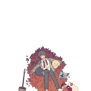 an illustration of a man with a broom and dog Mha Halloween Phone Mha Fall, My Hero Academia Izuku, Bnha Phone, Subtle Mha, white