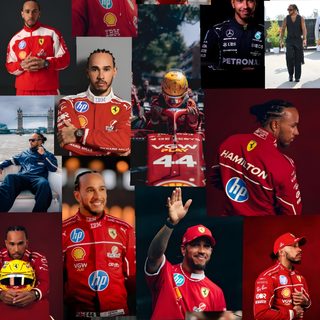 the collage shows many different people in red outfits Halloween Lewis Hamilton Collages Hd Lewis Hamilton Collage, F1 Lewis Hamilton, Lewis Hamilton, maroon