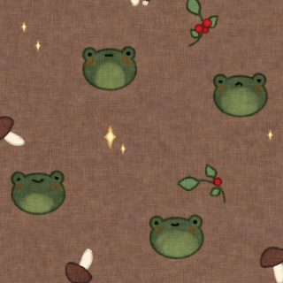 a brown background with green frogs and stars Cute Halloween Frog Christmas Frog, Winter Frog, Frog Christmas, Christmas Frog Background, dim gray