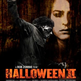 a movie poster for halloween ii with a man holding a knife in front of his face Halloween 2 2009 Halloween 2 Movie Poster, Halloween H20 Movie Poster, Halloween 2007 Movie, black
