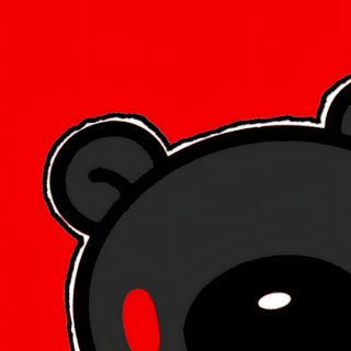 a black teddy bear with blood on it's face and chest standing in front of a red background Gloomy Bear Halloween Domo Panda, Enemy Ii Red Bear, Scary Bear, Red And Black Bear, Scene Gloomy Bear,