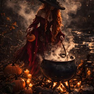a woman dressed as a witch cooking food on a bbq with candles around her Halloween Witch Cauldron Witchy Halloween Aesthetic, Witch Halloween, The Love Witch Movie, Dark Art, black