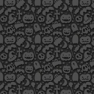 a black and gray background with skulls Black Halloween 4k Spooky Pattern, Gray Halloween, Spooky Pattern Background, Grey Skull,