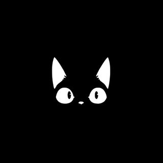 a black and white cat with big eyes on it's face in the dark Halloween Cat Gif Animes, Cute Cat, Desktop Black, Moving, Free Overlays, Cat Face Drawing,