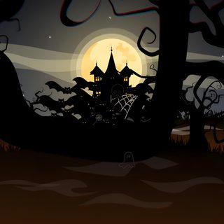 a creepy house in the woods at night with full moon and bats flying over it Halloween Laptop Gif Halloween Haunted House Animation, Scary Haunted House Animation, Animated Halloween Haunted House Background, black
