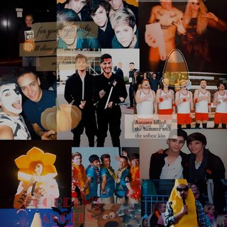 a collage of people dressed in costumes One Direction Halloween 5sos Halloween, One Direction Pumpkin Painting, One Direction Halloween Costumes, dark slate gray