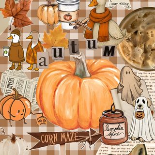 an autumn collage with pumpkins and other items Fall Halloween Aesthetic Iphone Fall Aethstetic, Its Fall, Fall Things, Fall Iphone Collage, dark khaki