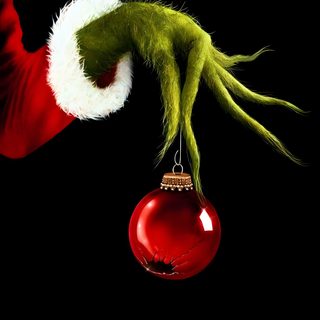an ornament hanging from the side of a christmas tree with a grin face on it Halloween Grinch Christmas Phone Grinch, Grinch Background, Grinch Hand Background, Black Grinch,