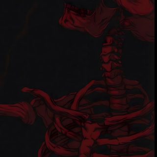 a skeleton holding a beer bottle in the dark Dark Red Halloween black