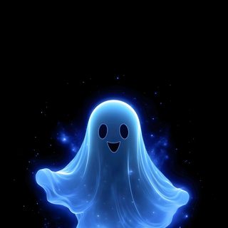 a blue ghost floating in the air with its eyes closed and glowing on it's face Halloween - Ghost Mood - Aqua 3d Iphone Dark, Blue Ghost Hd, Ghost 3d Phone, Blue Ghost Avatar, black
