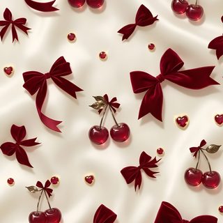 cherries with bows and jewels on a white background Halloween Cherry light gray
