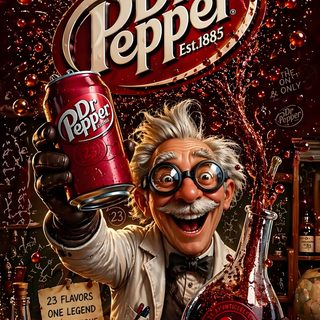 a painting of a man holding a can of dr pepper's with the caption dr pepper Dr Pepper Halloween Dr Pepper, Madagascar, Stuffed Peppers, The Originals, Design, black