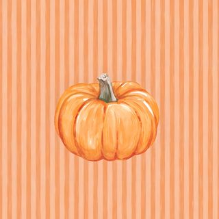 an orange pumpkin sitting on top of a striped wall Halloween Orange Pumpkin light salmon