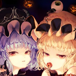 Marisa And Patchouli, Halloween Anime Banner, Touhou Hag, Touhou Discord Banner, Scarlet Sisters Touhou, Touhou Banner, Touhou Zombie, Touhou Twins, Touhou Witch Touhou Halloween Marisa And Patchouli, Halloween Anime Banner, Touhou Hag, Touhou Discord Banner, saddle brown