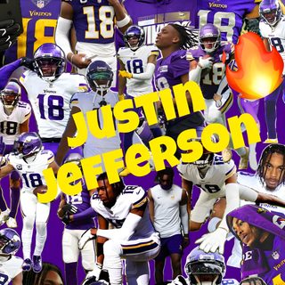 a collage of football players with the words,'just in jefferson'on them Justin Jefferson Halloween Justin Jefferson, Iphone Justin Jefferson, Justin Jefferson Griddy, dim gray