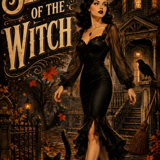 the cover to season of the witch, featuring a woman in a black dress and a cat Halloween Season Of The Witch black