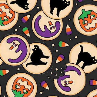 an image of halloween cookies with cats and pumpkins on the top seamless background Halloween Cookie Halloween Iphone Backgrounds, Halloween Backgrounds, Halloween Cute, Witchy, dark olive green