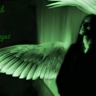 a woman with angel wings standing in front of a window Type O Negative And Pantera On Halloween Peter Steele, Type O Negative Posters, Type O Negative Poster, black