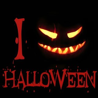an image of a scary pumpkin with the words i love halloween on it's face I Love Halloween This Is Halloween, Love Halloween, I Love Halloween, Halloween Love Images, black