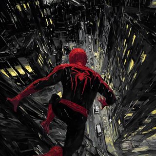 a spider - man is running through the city at night Spiderman Halloween 4k Iphone Cold Spiderman, Amazing Fantasy Spider Man, Spiderman Space, black