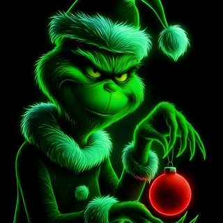 the grin is holding a red ball in his hand Grinch Halloween Charlie Brown Christmas Decorations, Grinch Images, Grinch Quotes, black