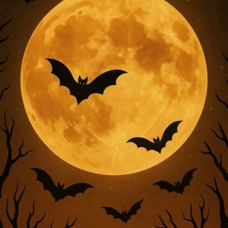 bats flying in front of a full moon Halloween Bats Moon Video Backdrops, Vintage Painting, Aesthetic Videos, Mobile, Art Videos, saddle brown