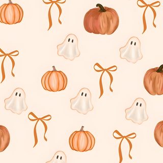 a white background with pumpkins and ghost faces Free Fall Halloween Cute Aesthetic Halloween, Fall Backround Aestetic, Background Aesthetic Halloween, linen