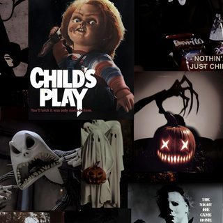 many different halloween pictures with pumpkins and ghost faces Halloween Iphone Movies And Shows Halloween Horror Iphone, Halloween Movie Iphone, Chucky And Ghostface, black