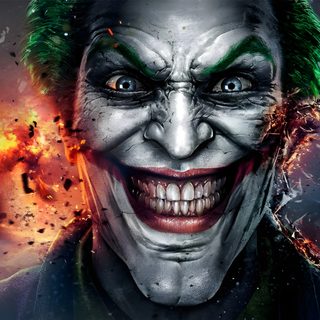 the joker movie poster with his face painted green and red, as if it were in action Arkham Halloween Joker High Resolution, Joker Photo Meme, Joker 3d Hd, Joker Hd For Pc, dark slate gray