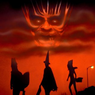 the poster for halloween ii season of the witch, which features silhouettes of witches Halloween Iii Season Of The Witch Season Of The Witch Poster, Halloween 5 Movie, Season Of The Witch Movie, maroon