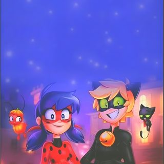 two children dressed up in halloween costumes standing next to each other with bats and pumpkins Miraculous Ladybug Halloween Miraculous Halloween, Miraculous Ladybug Halloween, Ladybug Halloween, royal blue