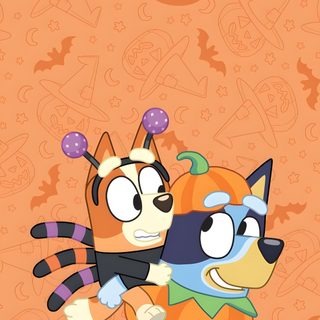 Creative Pumpkin Painting, Wallpaper Iphone Boho, Halloween Bingo, Bingo Funny, Halloween Wallpaper Cute, Halloween Wallpaper Iphone, Holiday Wallpaper, Halloween Drawings, Cute Images For Wallpaper Bluey Halloween Creative Pumpkin Painting, Iphone Boho, Halloween Bingo, Bingo Funny, sandy brown