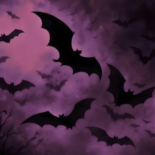 bats flying in the night sky with purple clouds Halloween Purple Bat Fondos De Pantalla Para Ipad, 4k Background, Bat Laptop, Bats Desktop, dark slate gray